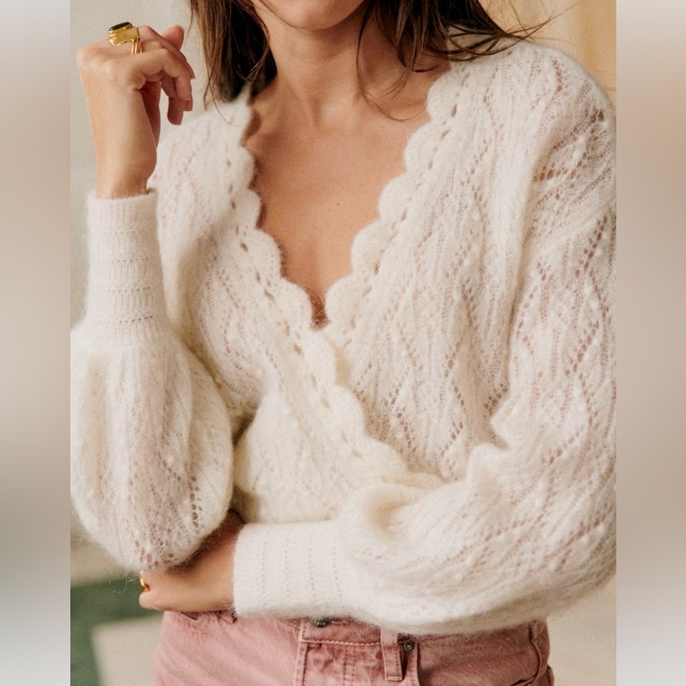 Sezane Nathalia Jumper Ecru - Size S